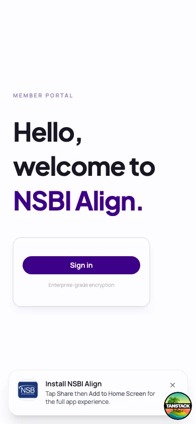 NSB mobile screen